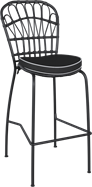 Fleur Stool Black