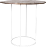 White Arc Large Round Bar Table