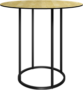 Black Arc Large Round Bar Table