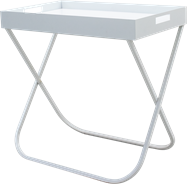 Butler Tray with Stand - White -  800 x 500 x 795mm H