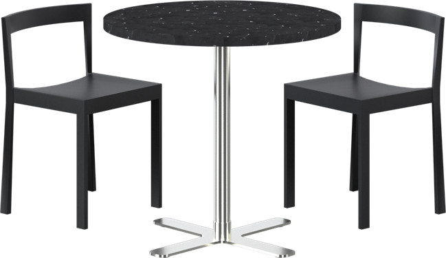 Baxter Cafe Table Package - 2 Chairs