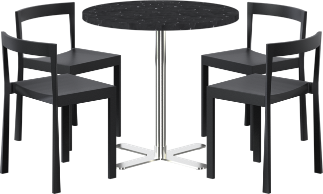 Baxter Cafe Table Package - 4 Chairs