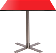 Stainless Plus Cafe Table - 80cm Sq