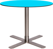 Stainless Plus Side Table Round