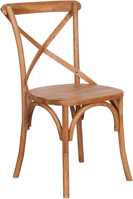 Cross Back Timber Chair