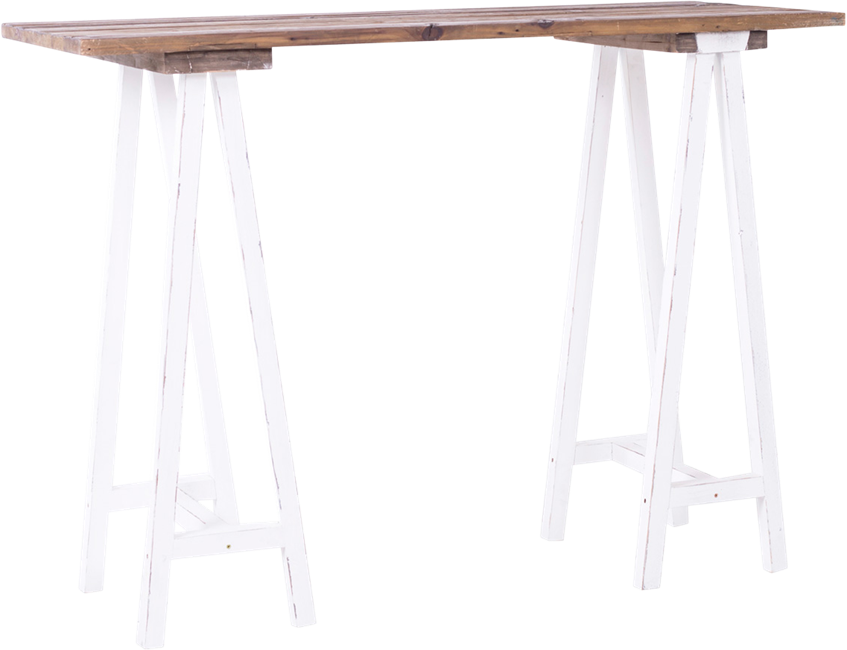 Driftwood Bar Table - Timber Top - 150 x 60cm Rect