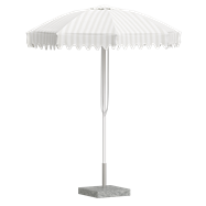 Gigi Umbrella - 2.7m - Taupe Stripe