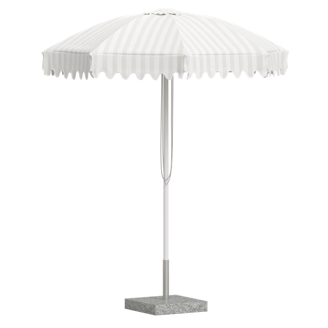 Gigi Umbrella - 2.7m - Taupe Stripe