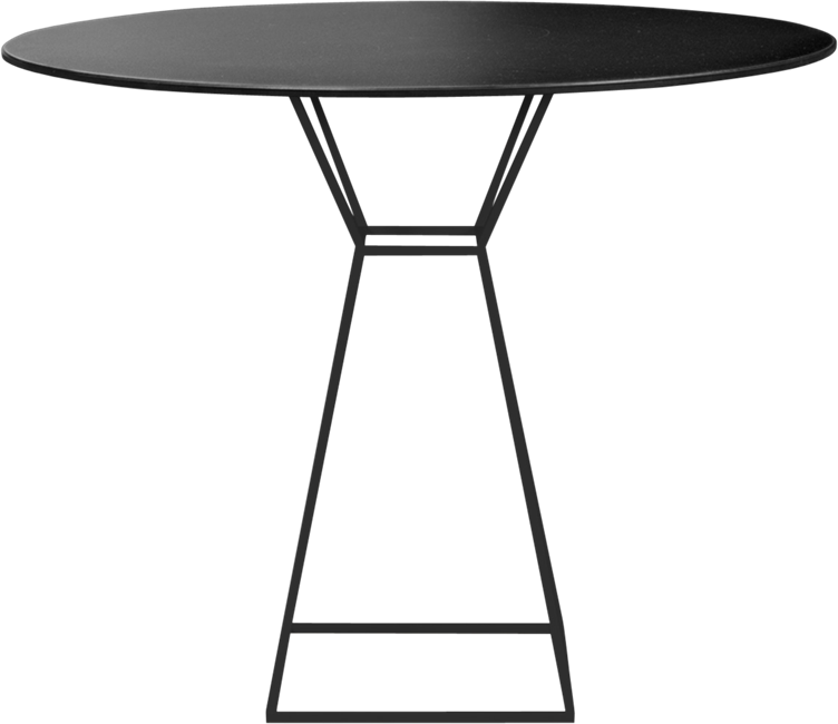 Black Hourglass Cafe Table