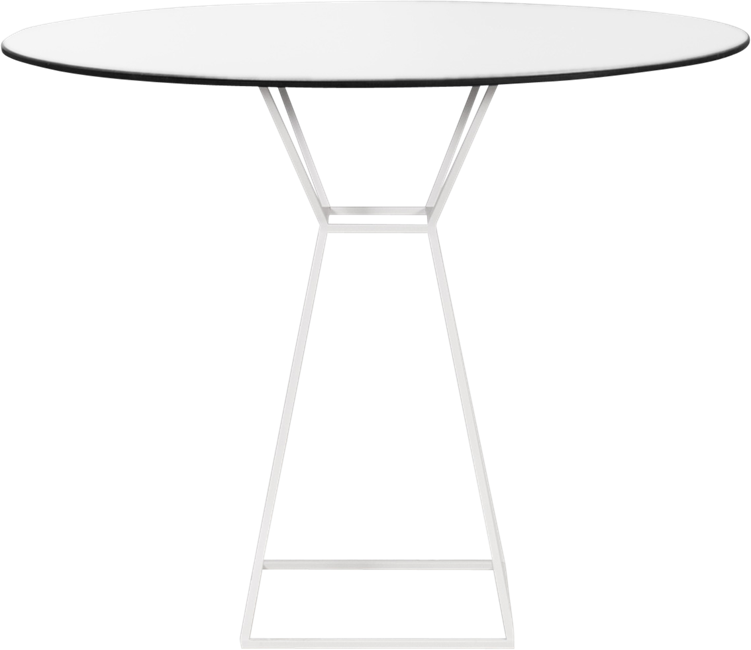 White Hourglass Cafe Table