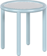 Ice Blue Helix Side Table