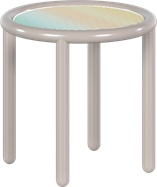 Fog Grey Helix Side Table