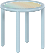 Ice Blue Helix Side Table