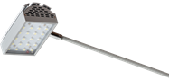 LED Arm Wall Flood - 40 watt - silver head (Warm White)