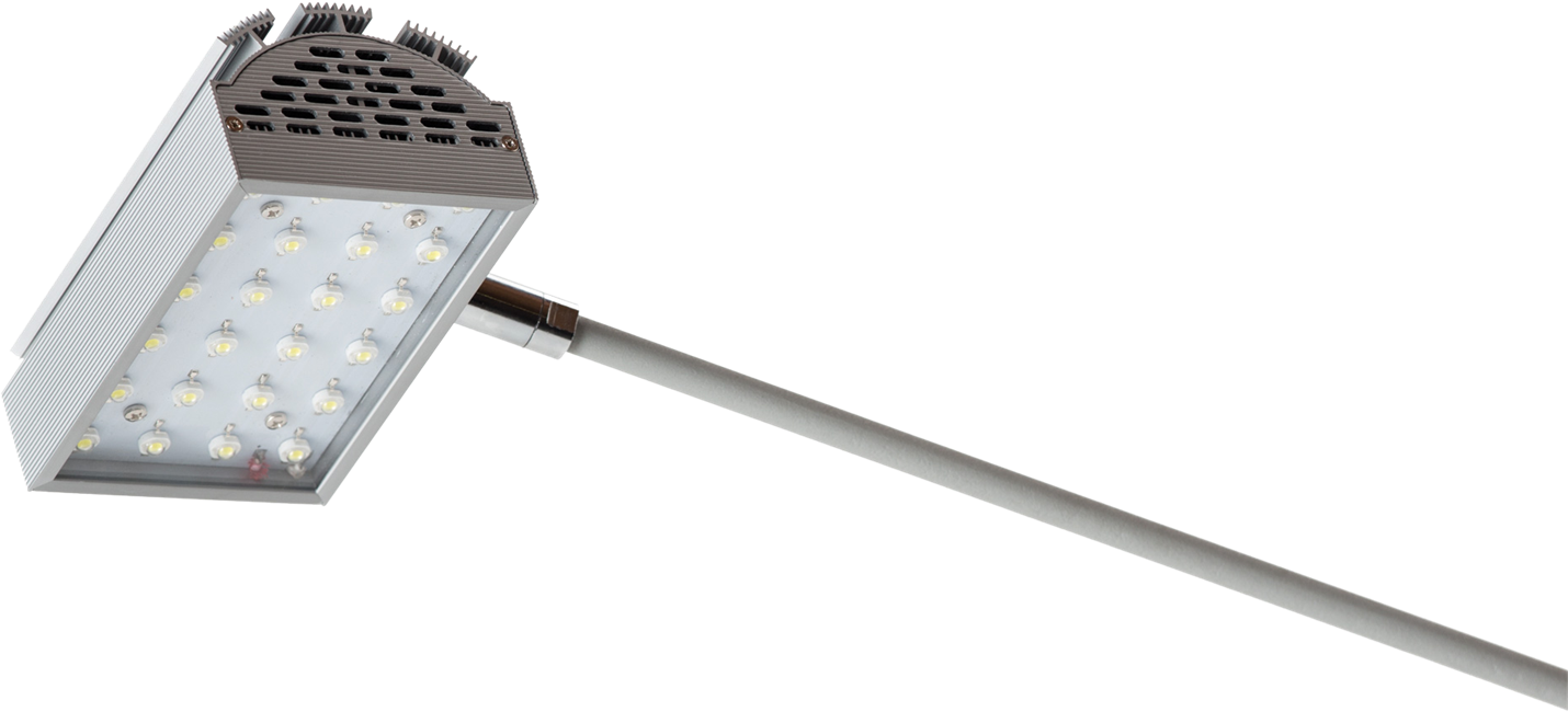 LED Arm Wall Flood - 28 watt - silver head (Cool White)