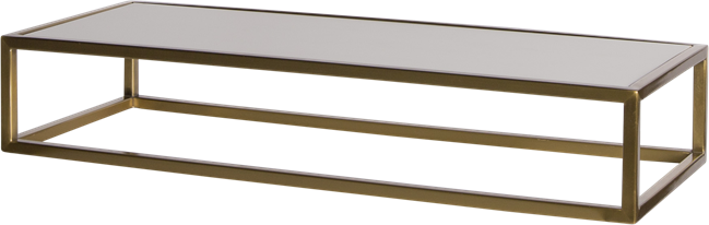 Gold Linear Table Riser Frame - White Top- 80 x 30 x 15cm H