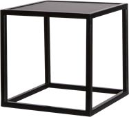 Black Linear Table Riser Frame - Black Top - 30 x 30 x 30cm H