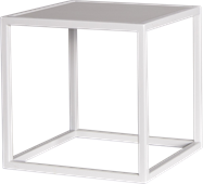 White Linear Table Riser Frame - White Top - 30 x 30 x 30cm H