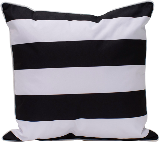 Stripe Cushion - Black/White - 50 x 50cm