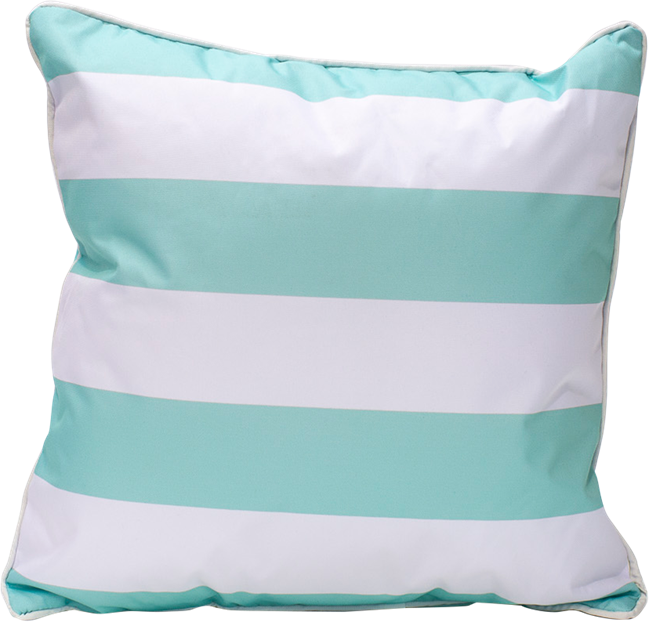 Stripe Cushion - Mint/White - 50 x 50cm
