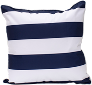 Stripe Cushion - Navy/White - 50 x 50cm