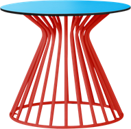 Red Monroe Side Table