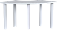 Pluto Dining Table - 1/4 Circle