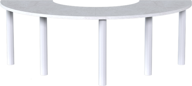 Pluto Dining Table - Semi Circle