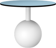 White Shape Side Table 
