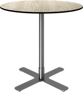 Stainless Plus Cafe Table - 80cm Rd