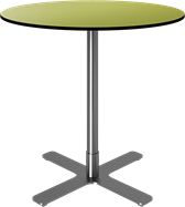 Stainless Plus Cafe Table - 80cm Rd