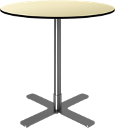 Stainless Plus Cafe Table - 80cm Rd