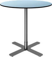 Stainless Plus Cafe Table - 80cm Rd