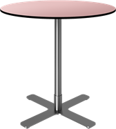 Stainless Plus Cafe Table - 80cm Rd