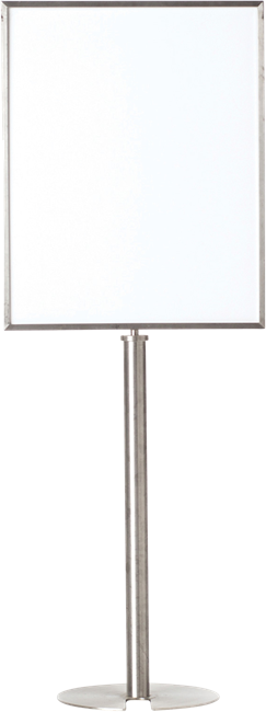 Sign Holder and Stand - Stainless - Large Portrait