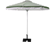 Striped Umbrella - 3m Octagonal - Green/White
